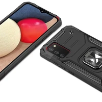 Wozinsky žiedinis šarvuotas hibridinis dėklas + magnetinis laikiklis Samsung Galaxy A03s juoda