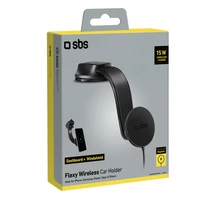 Išmaniojo telefono laikiklis su indukciniu įkrovikliu SBS TESUPPMAG15W2115W, suderinamas su MagSafe – juodas