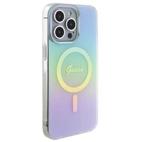 Guess IML Iridescent Magnetinis dėklas telefonui iPhone 15 Pro - turkio