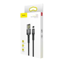 Baseus Cafule Dvipusis USB Lightning kabelis 1.5A 2m (pilkas+juodas)