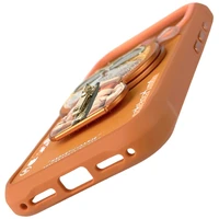 Nimmy Cool&Cute 2.0 Cat deklas iPhone 17 Pro su magnetiniu laikikliu - oranzinis