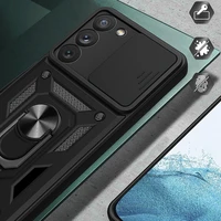 Hybrid Armor Camshield dėklas Samsung Galaxy A34 5G šarvuotas dėklas su kameros dangteliu rožinis