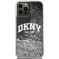 DKNY Liquid Glitter Big Logo dėklas iPhone 12 Pro/12 - juodas