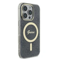 Guess IML 4G Magnetinis dėklas telefonui iPhone 16 Pro - juodas