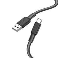 Kabelis USB A į USB C Hoco 3A 1 m X69 juodas baltas