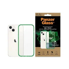 PanzerGlass ClearCase antibakterinis dėklas telefonui su Military Grade sertifikatu iPhone 13 / 14 / 15 - permatomas žalias