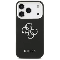 Guess Grained Big 4G Classic Logo dėklas telefonui iPhone 17 Pro - juodas