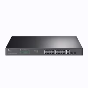 TP-Link TL-SG1218MP tinklo komutatorius Ne-valdomas Gigabit Ethernet (10/100/1000) Maitinimas per Eternetą (PoE) 1U Juoda