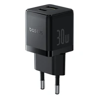 Baseus Palm 30W USB-C USB-A sieninis įkroviklis - juodas