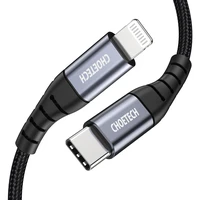 Choetech IP0041 USB-C / Lightning MFi 480Mb/s 3A 2 m kabelis - juodas