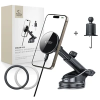 Tech-Protect mm15W-V10 magnetinis MagSafe automobilio laikiklis prietaisų skydeliui/stiklui/ventiliacijai juodas