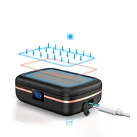 Choetech TWS belaidės ausinės vandeniui atsparios su saulės panele ir integruotu 2500mAh išoriniu akumuliatoriumi juodos (BH-T05)