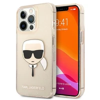 Karl Lagerfeld Glitter Karl's Head Case iPhone 13 Pro / iPhone 13 - auksinis