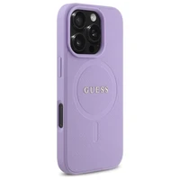 Guess Saffiano Magnetinis dėklas iPhone 16 Pro - violetinis