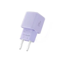 "Tech-Protect" NCM25 USB-C PD 25 W sieninis įkroviklis - violetinės spalvos