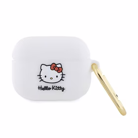 Hello Kitty Silikoninis 3D Kitty Head dėklas AirPods Pro - baltas
