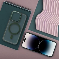 MATTE MAG COVER dėklas telefonui, suderinamas su MagSafe, IPHONE 16 Plus žalias