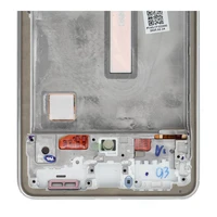 LCD ekranas SAMSUNG A53 A536 HARD OLED su sidabro spalvos rėmu