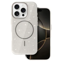 Magnetinis Itin Plonas Blizgus dėklas Iphone 13 Pro Max sidabrinė