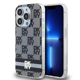 DKNY IML languoto mono rašto ir spausdintų juostų magnetinis dėklas telefonui iPhone 15 Pro – juodas