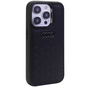 Audi GT Sintetinės odos dėklas telefonui iPhone 15 Pro - juodas