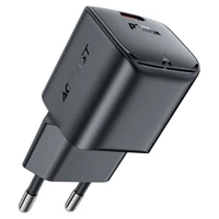 Acefast A73 Mini PD 20W GaN USB-C sieninis įkroviklis - juodas