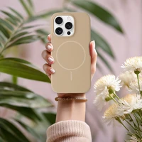 Magnetinis plonas silikoninis dėklas telefonui Iphone 16e (m) - rudas