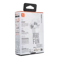 Belaidės ausinės JBL IP54 IPX2 Wave Beam baltos