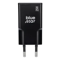 Kelioninis įkroviklis Blue Star Slim GaN 1x Type C + 1x USB A PD QC4.0 3A 25W juodas