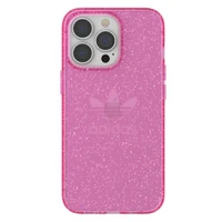 Adidas OR apsauginis skaidrus dėklas Blizgučiai iPhone 13 Pro / iPhone 13 - rožinis