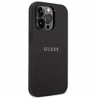 Guess Saffiano dirželis dėklas telefonui iPhone 14 Pro - juodas