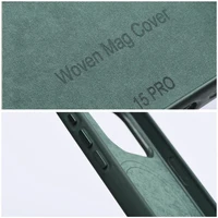 WOVEN MAG COVER dėklas suderinamas su MagSafe IPHONE 13 Pro Max - žalias