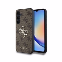 Guess 4G Big Metal Logo dėklas telefonui Samsung Galaxy A35 - rudas