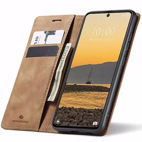 Spacecase Dėklas Wallet Poco X6 / RM Note 13 Pro 5G šviesiai rudas