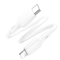 Borofone Kabelis BX93 Super Power - Typ C į Lightning - PD 20W 0,25 metrai baltas