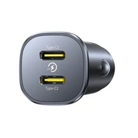 Automobilinis įkroviklis Baseus GoTrip 2xUSB-C 30W juodas C00072300123-01