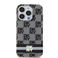 DKNY IML Checkered Mono Pattern & Printed Stripes MagSafe dėklas iPhone 13 Pro Max - juodas (m)