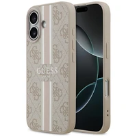 "Guess 4G" atspausdintas "Stripes MagSafe" dėklas iPhone 17 - rožinis