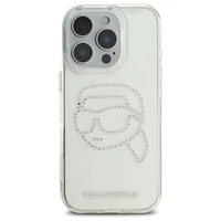 Karl Lagerfeld KLHCP16XHKHDCELT iPhone 16 Pro Max 6.9" permatomas kietas dėklas IML Rhinestones Karl galva