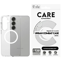CARE by PanzerGlass Flagship Urban Combat White QI dėklas telefonui Samsung Galaxy S25+ - permatomas