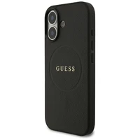 Guess Grūdėtas Žiedas Magnetinis dėklas telefonui iPhone 17 - juodas