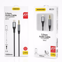 Audio adapteris Dudao (L11 Pro)  iš "lightning" į 3,5mm pilkas