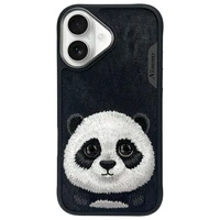 Nimmy Big Eyed Pet 2.0 Panda Dėklas telefonui iPhone 16 - juodas