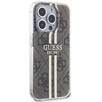 Guess IML 4G Gold Stripe dėklas iPhone 15 Pro Max - rudas