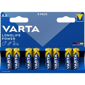 VARTA šarminė baterija R6 (AA) Longlife Power, 8 vnt.