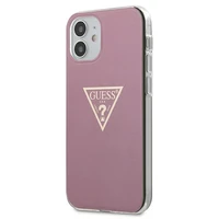 Guess GUHCP12SPCUMPTPI iPhone 12 mini 5.4" rožinis/rožinis kietas dėklas Metallic kolekcija