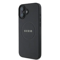 Guess Grūdintas Auksinis Žiedas Magnetinis Dėklas telefonui iPhone 16 - juodas
