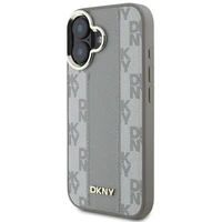 DKNY Languotas raštas magnetinis iPhone 16 dėklas - smėlinis