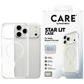 CARE by PanzerGlass Flagship Urban Explorer dėklas su baltu MagSafe iPhone 17 Pro Max - skaidrus blizgesys
