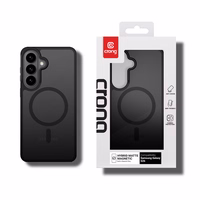Crong Hybrid Matte Magnetic - MagSafe dėklas Samsung Galaxy S26 (juodas)